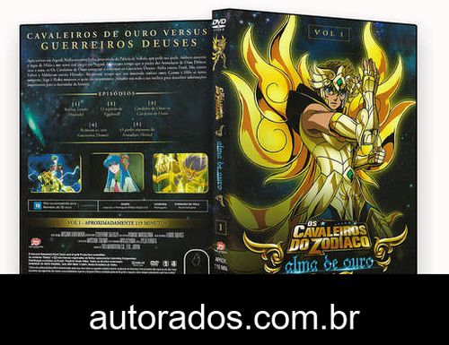 Cavaleiros do Zodíaco Alma de Ouro (2015) DVD-R OFICIAL –